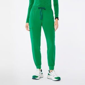 FIGS Uman Relaxed Jogger Scrub Pant Evergreen NWT